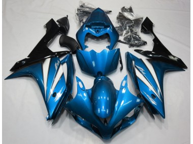 Bleu Clair Blanc & Noir 2007-2008 Yamaha R1 Carénage Moto