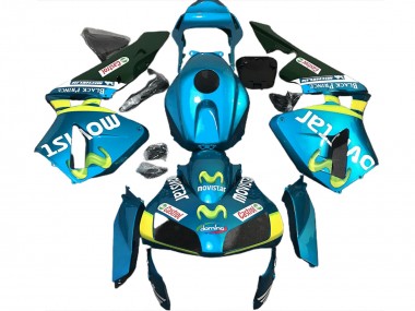 Bleu Clair Movistar 2003-2004 Honda CBR600RR Carénage Moto