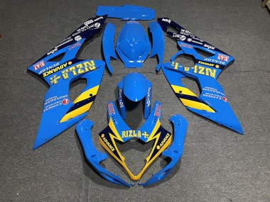 Bleu Clair Rizla 2005-2006 Suzuki GSXR 1000 Carénage Moto