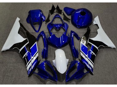 Bleu Foncé & Blanc Personnalisé 2008-2016 Yamaha R6 Carénage Moto