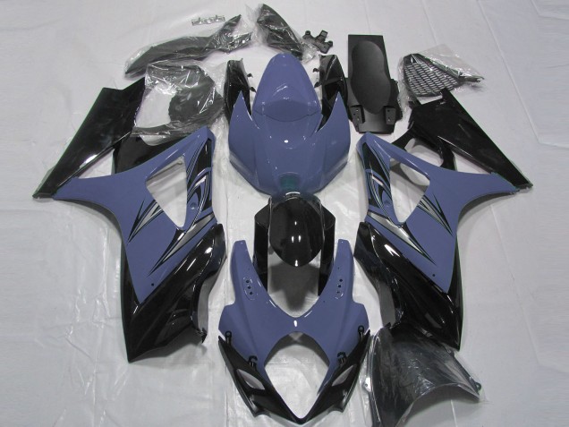 Bleu Foncé & Noir 2007-2008 Suzuki GSXR 1000 Carénage Moto