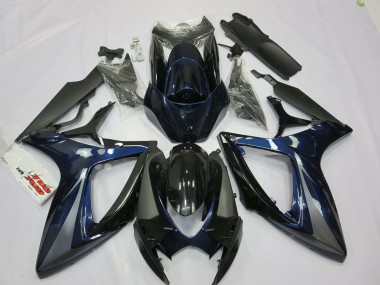 Bleu & Gris 2006-2007 Suzuki GSXR 600-750 Carénage Moto