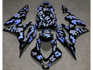 Bleu & Gris Camouflage 2007-2008 Honda CBR600RR Carénage Moto