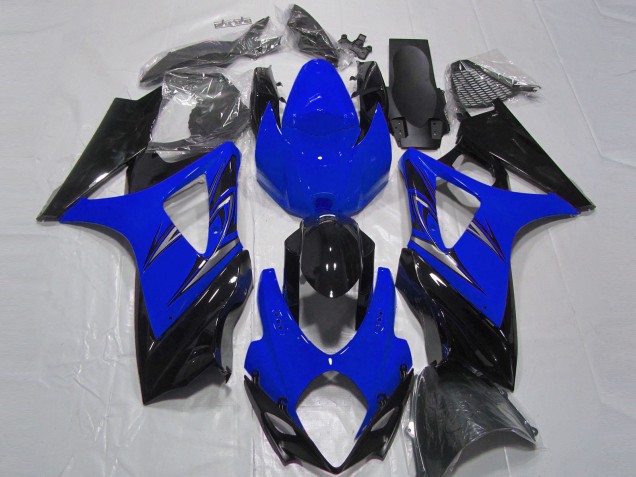 Bleu & Noir 2007-2008 Suzuki GSXR 1000 Carénage Moto