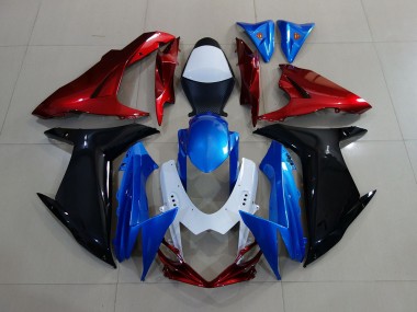 Bleu / Noir / Rouge 2011-2024 Suzuki GSXR 600-750 Carénage Moto