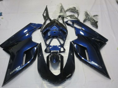 Bleu Profond 2007-2014 Ducati 848 1098 1198 Carénage Moto