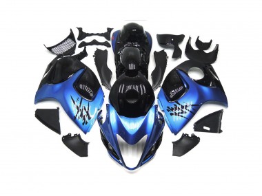 Bleu Profond Avec Black Custom 2008-2020 Suzuki GSXR 1300 Carénage Moto