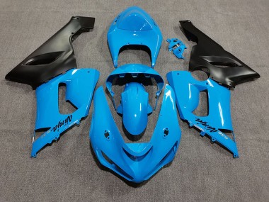 Bleu Vif 2005-2006 Kawasaki ZX6R Carénage Moto