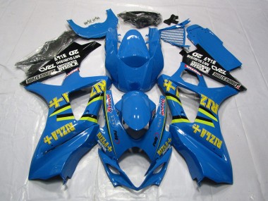 Bleu Vif Rizla 2007-2008 Suzuki GSXR 1000 Carénage Moto