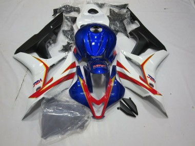 Blu Intenso Bianco E Rosso HRC 2007-2008 Honda CBR600RR Carénage Moto