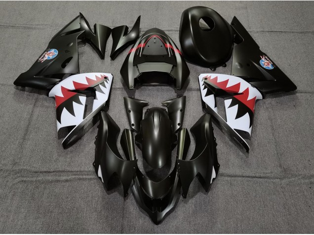 Bomber Betty Noir Mat 2004-2005 Kawasaki ZX10R Carénage Moto