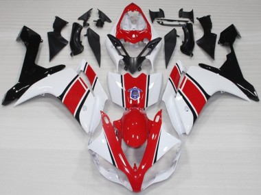 Brillant De Style Blanc & Rouge OEM 2007-2008 Yamaha R1 Carénage Moto