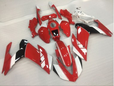 Brillant Rouge & Blanc 2015-2018 Yamaha R3 Carénage Moto