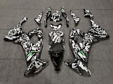 Camo & Logo Vert 2008-2010 Kawasaki ZX10R Carénage Moto