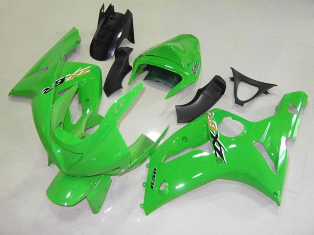 Chèque Vert Noir 2003-2004 Kawasaki ZX6R Carénage Moto