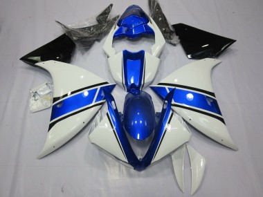 Conception Blanche & Bleue 2012-2014 Yamaha R1 Carénage Moto