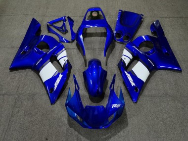 Conception Bleu Blanc 1998-2002 Yamaha R6 Carénage Moto