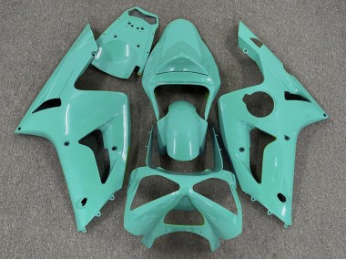 Cyan Brillant Uni 2003-2004 Kawasaki ZX6R Carénage Moto