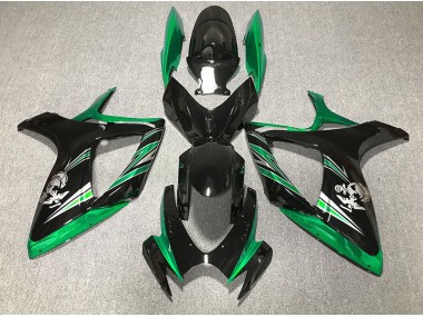 Design Vert Brillant & Noir 2006-2007 Suzuki GSXR 600-750 Carénage Moto