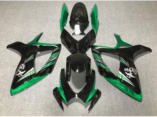 Design Vert Brillant & Noir 2006-2007 Suzuki GSXR 600-750 Carénage Moto