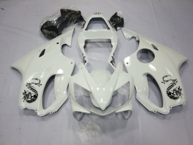 Dragon Blanc 2001-2003 Honda CBR600 F4i Carénage Moto