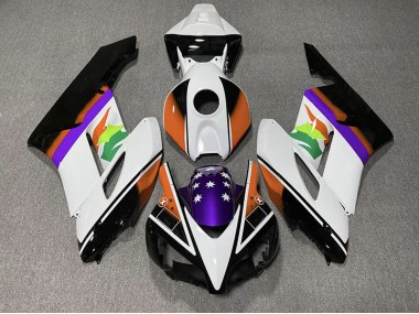 Drapeau Orange & Violet 2004-2005 Honda CBR1000RR Carénage Moto