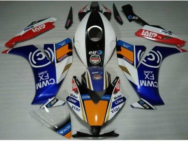 Elf Bleu & Orange 2012-2016 Honda CBR1000RR Carénage Moto