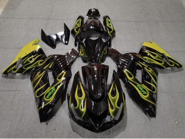 Giallo Fiamma 2006-2011 Kawasaki ZX14R Carénage Moto