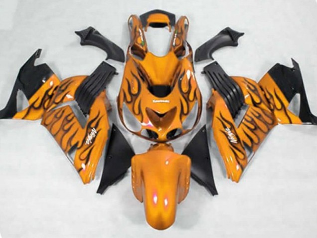 Giallo Nero Fiamma 2006-2011 Kawasaki ZX14R Carénage Moto