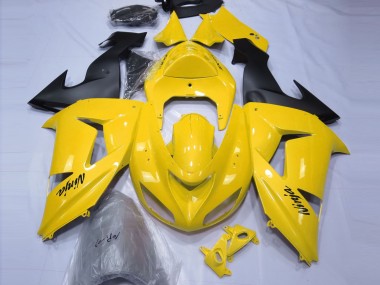 Jaune Brillant 2006-2007 Kawasaki ZX10R Carénage Moto