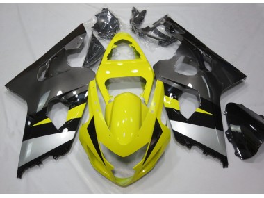 Jaune & Gris 2004-2005 Suzuki GSXR 600-750 Carénage Moto