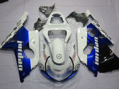 Jordan Blu E Bianco 2000-2002 Suzuki GSXR 1000 Carénage Moto