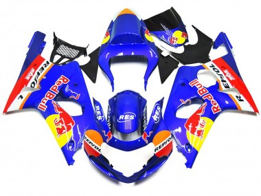 Kit De Style Red Bull Personnalisé OEM 2000-2002 Suzuki GSXR 1000 Carénage Moto