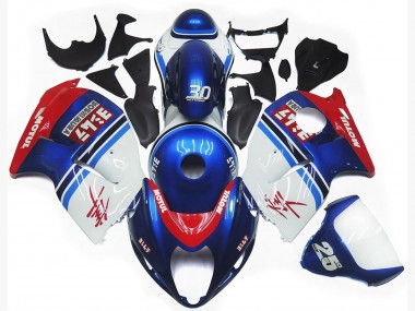 Logo Personnalisé Bleu & Blanc Motul 1997-2007 Suzuki GSXR 1300 Carénage Moto