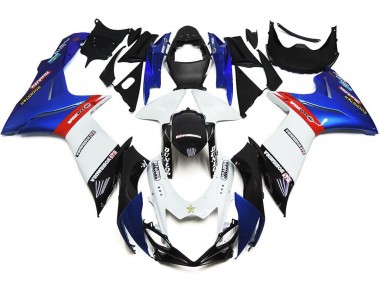 Logos Personnalisés Avec Bleu & Rouge 2011-2024 Suzuki GSXR 600-750 Carénage Moto