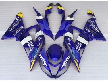 Modèle Bleu 2013-2018 Kawasaki ZX6R Carénage Moto