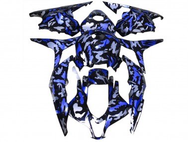 Neige Bleu Foncé Camo 2009-2012 Honda CBR600RR Carénage Moto