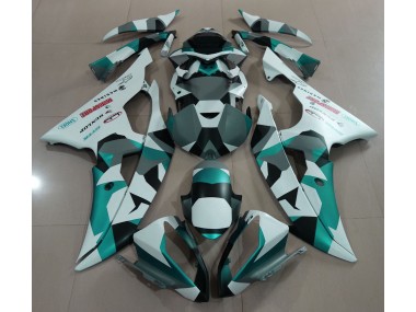 Neige Verte Écume De Mer Camo 2008-2016 Yamaha R6 Carénage Moto