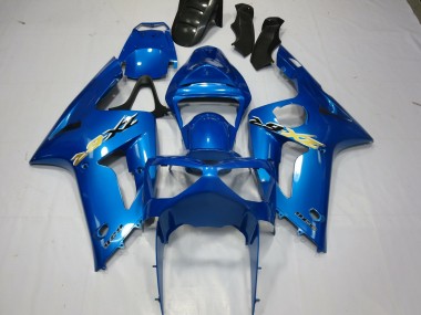 Ninja Bleu 2003-2004 Kawasaki ZX6R Carénage Moto