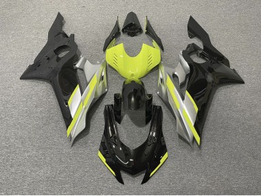 Noir Avec Jaune Flore 2017-2021 Yamaha R6 Carénage Moto