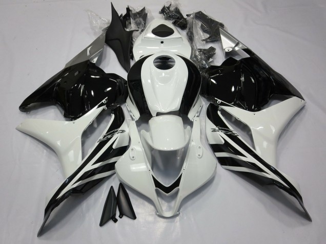 Noir & Blanc Brillant 2009-2012 Honda CBR600RR Carénage Moto