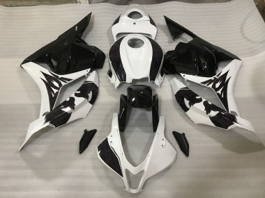 Noir / Blanc Personnalisé 2009-2012 Honda CBR600RR Carénage Moto