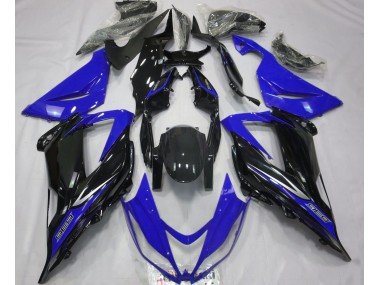 Noir & Bleu 2013-2018 Kawasaki ZX6R Carénage Moto