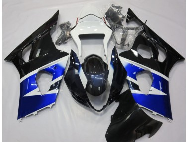 Noir Bleu & Blanc 2003-2004 Suzuki GSXR 1000 Carénage Moto