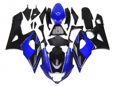 Noir & Bleu Brillant Avec Argent 2005-2006 Suzuki GSXR 1000 Carénage Moto