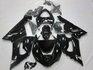 Noir Brillant 2005-2006 Kawasaki ZX6R Carénage Moto