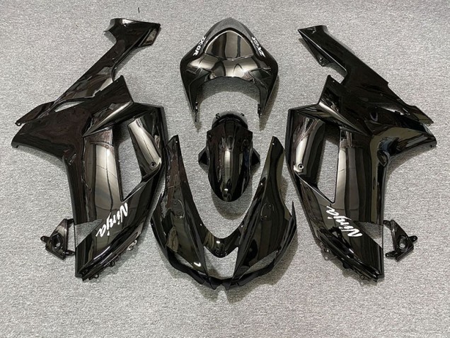 Noir Brillant 2007-2008 Kawasaki ZX6R Carénage Moto