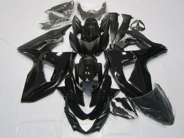 Noir Brillant 2009-2016 Suzuki GSXR 1000 Carénage Moto