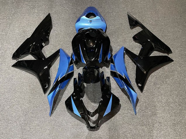 Noir Brillant & Bleu Clair 2007-2008 Honda CBR600RR Carénage Moto