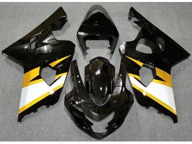 Noir Brillant & Jaune 2004-2005 Suzuki GSXR 600-750 Carénage Moto